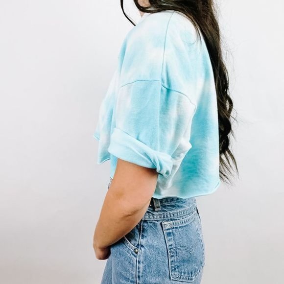 Cropped Blue Tie Dye Polo 2XL - Picture 5 of 6